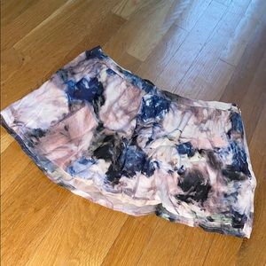 Haute Hippie Silk Floral Skirt Large